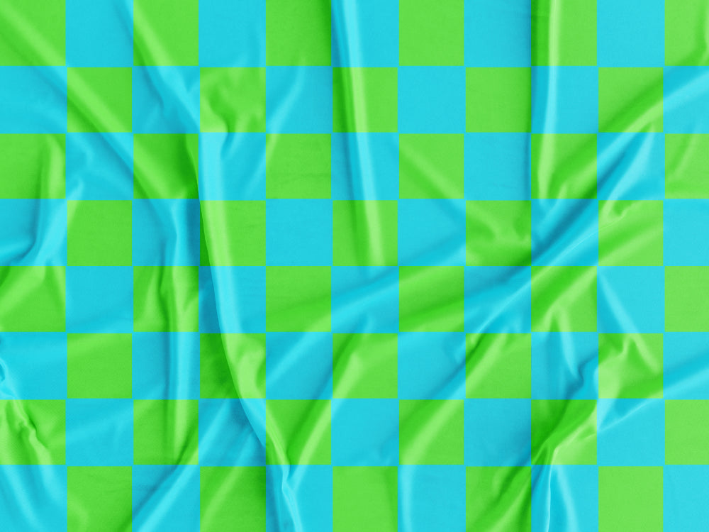 Tecido Xadrez Azul e Verde - P468