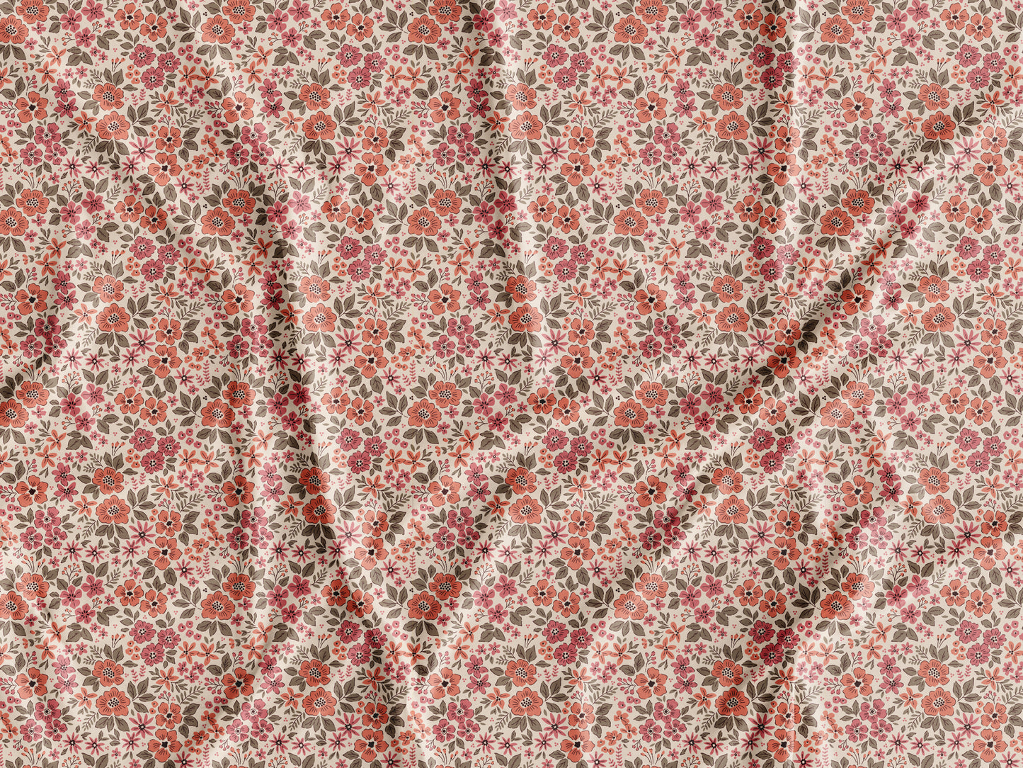 Tecido Flores Boho - A28