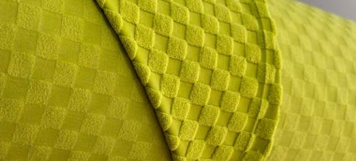 Licra Texturada Quadrados Verdes