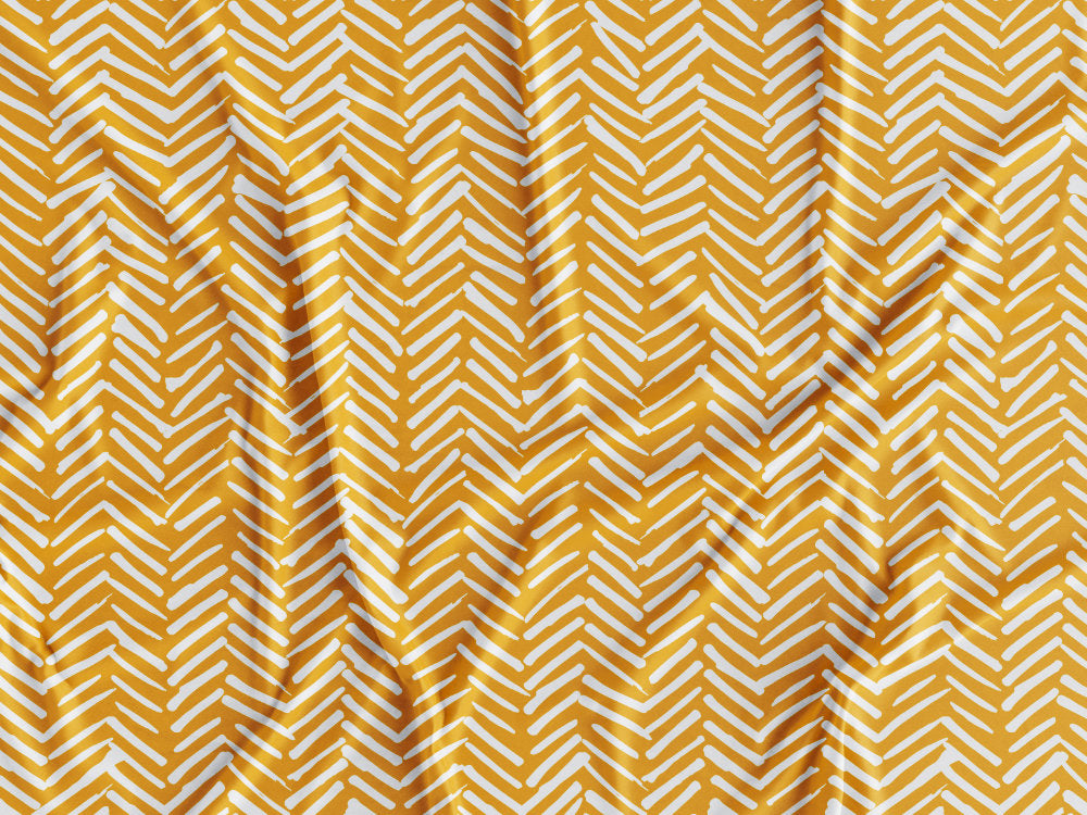 Tecido Riscas Setas Brancas Fundo Laranja - P20