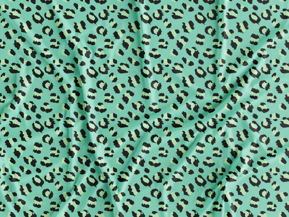 Tecido Padrão Leopardo Tons Verde - P424