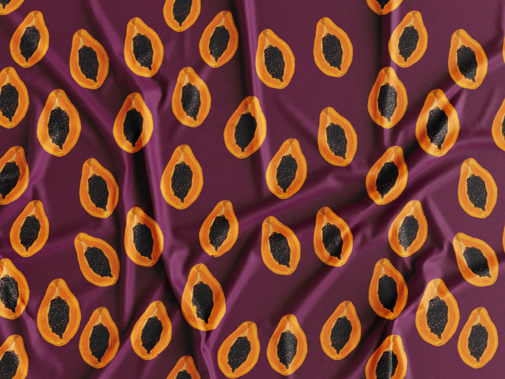 Tecido Papaias Fundo Roxo - P431