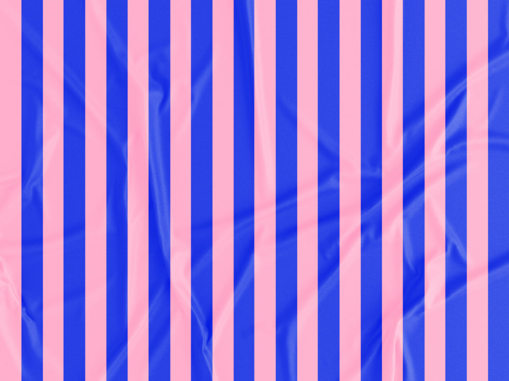 Tecido Riscas Azul e Rosa - P500