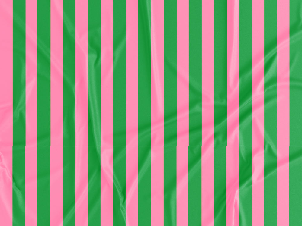 Tecido Riscas Verde e Rosa - P515