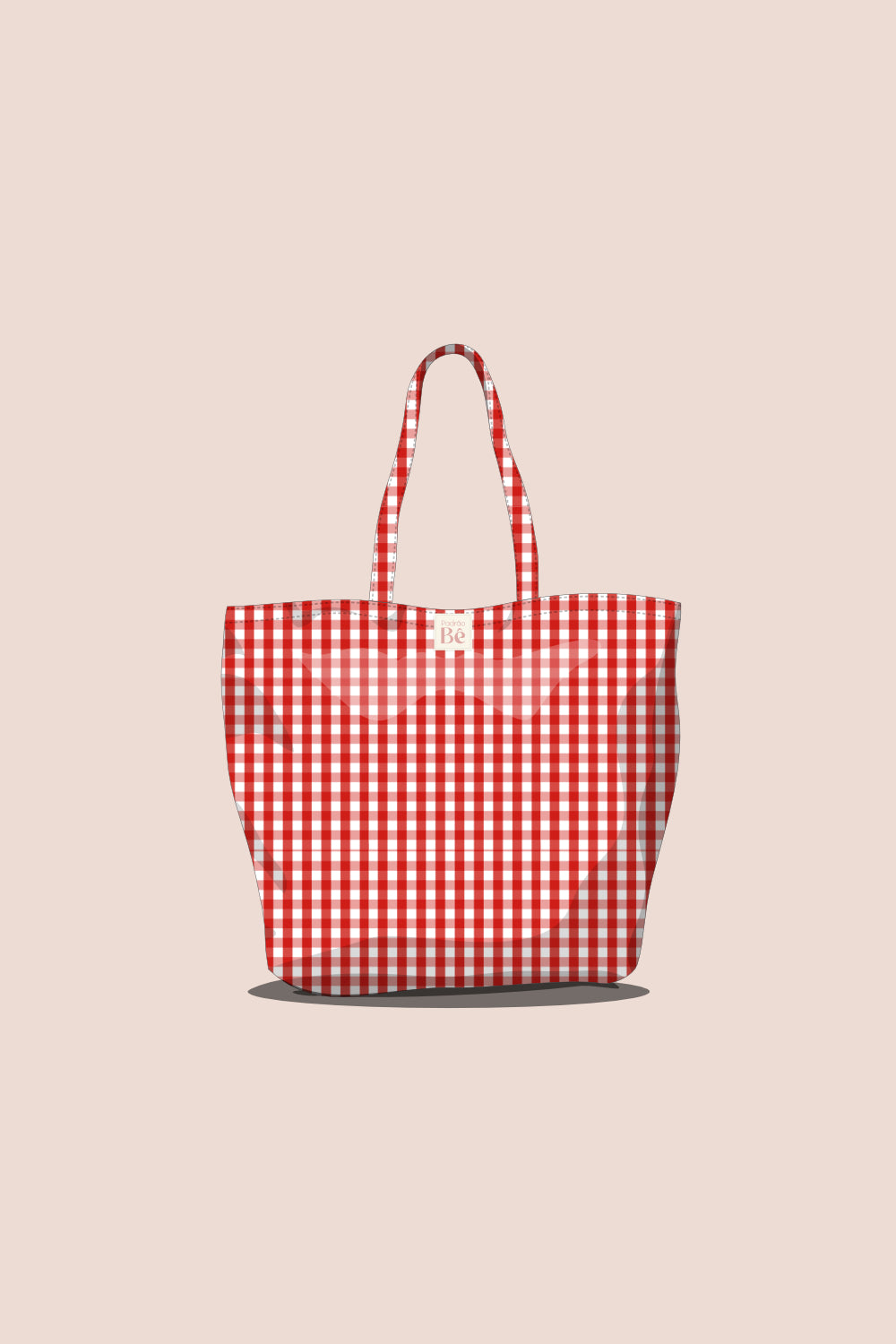 Tote Bag Vichy Vermelho e Branco - P378