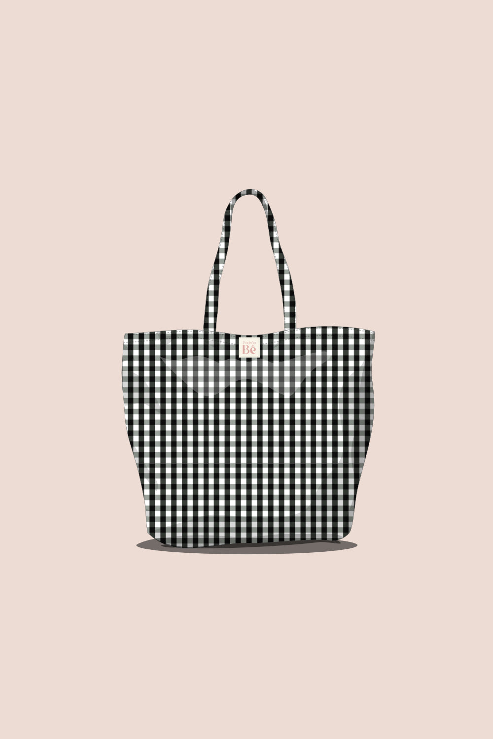 Tote Bag Vichy Preto e Branco - P381