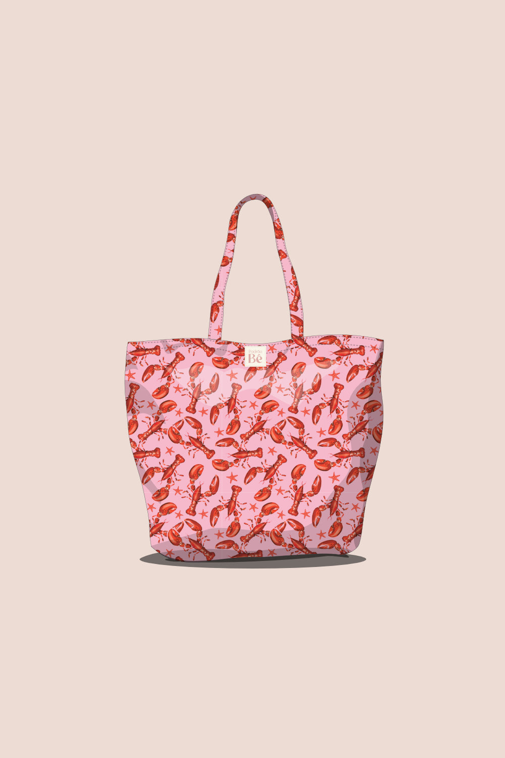 Tote Bag Lagostas Vermelhas Fundo Rosa - P437