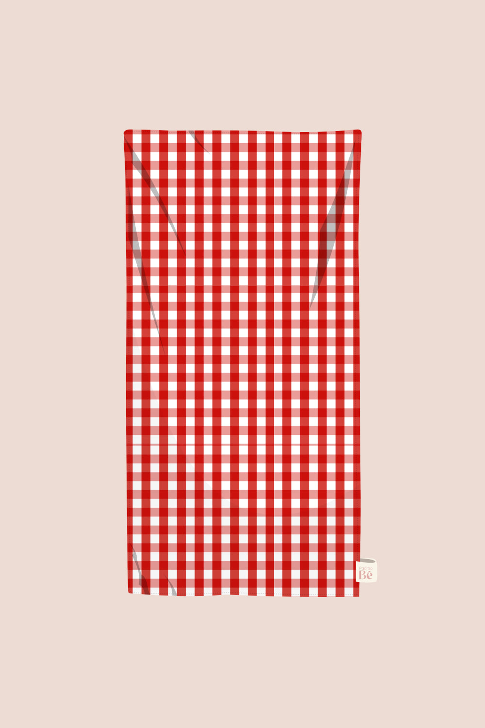 Toalha de Praia Vichy Vermelho e Branco - P378
