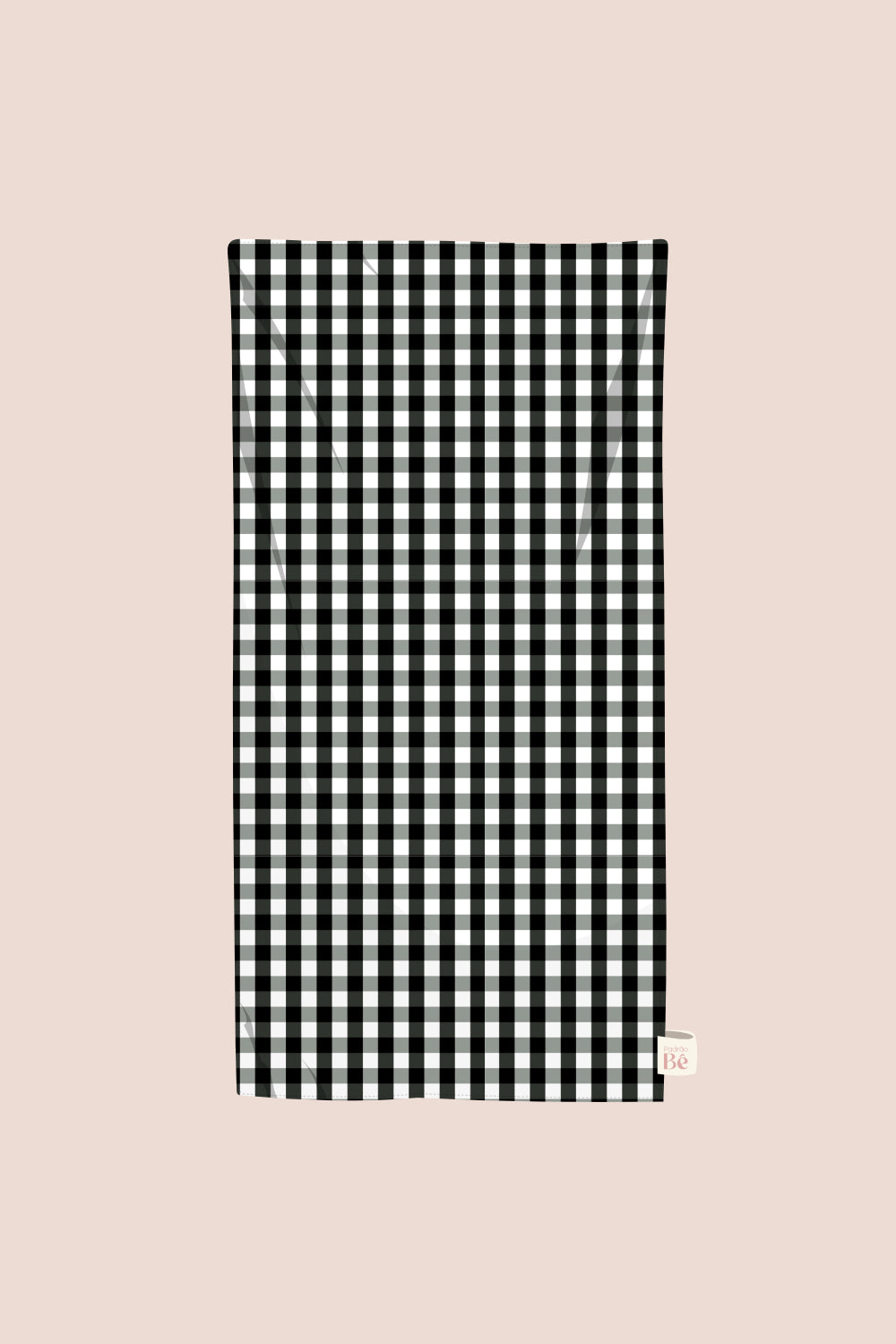 Toalha de Praia Vichy Preto e Branco - P381