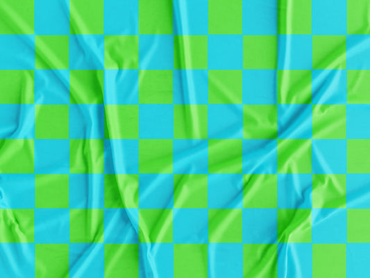 Tecido Xadrez Azul e Verde  - P468
