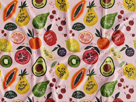 Tecido Mix de Frutas  - P483