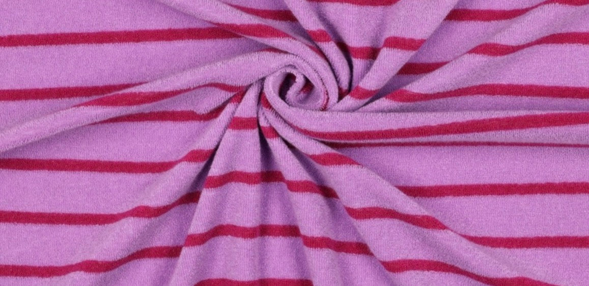 Turco de Algodão Riscas Rosa