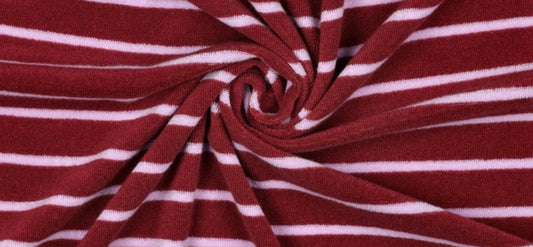 Turco de Algodão Riscas Bordô e Rosa