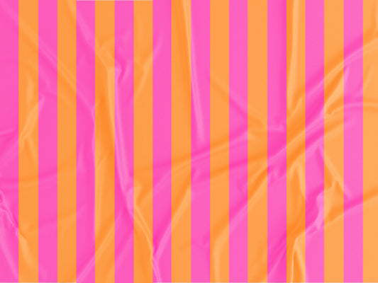 Tecido Riscas Laranja e Rosa - P432
