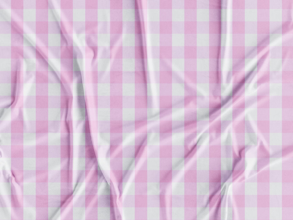 Tecido Vichy Rosa Fundo Branco - P388