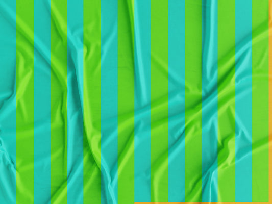 Tecido Riscas Verde e Cyan - P421