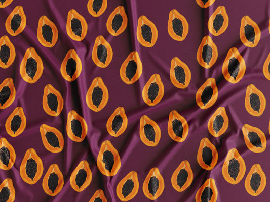 Tecido Papaias Fundo Roxo - P431