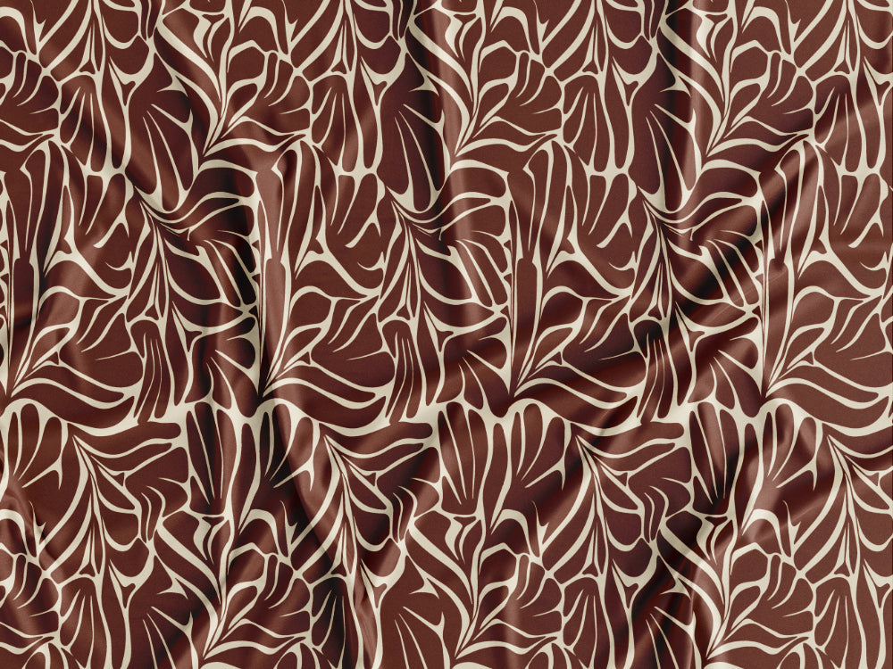 Tecido Folhagens Tons Castanhos - P446