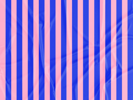 Tecido Riscas Azul e Rosa - P500
