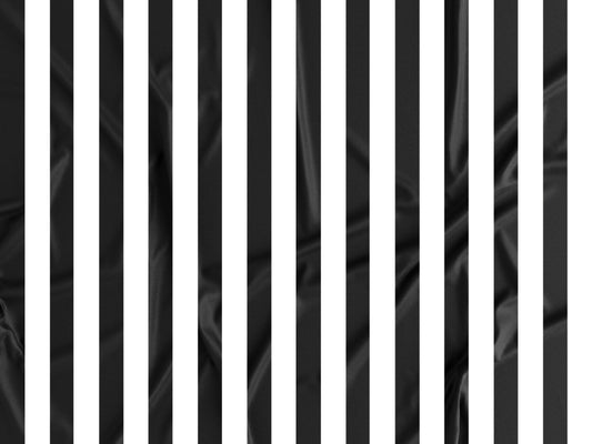 Tecido Riscas Branco e Preto - P514