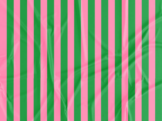 Tecido Riscas Verde e Rosa - P515