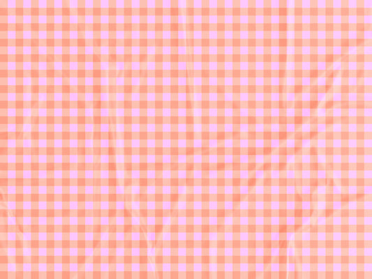 Tecido Vichy Laranja e Rosa - P531