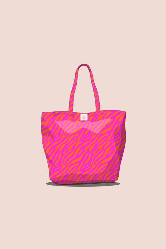 Tote Bag Zebra Laranja e Rosa - P210