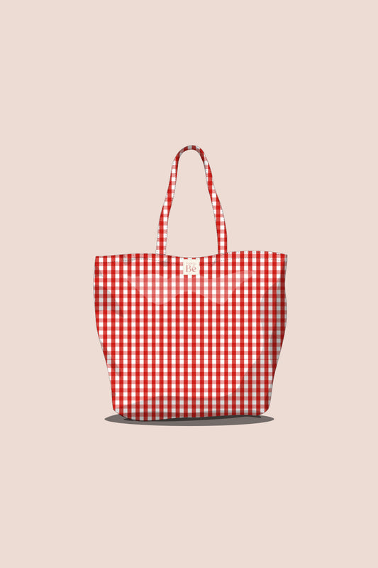 Tote Bag Vichy Vermelho e Branco - P378